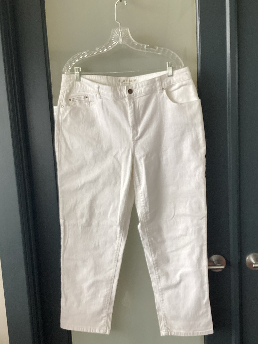 Jeans white straight leg